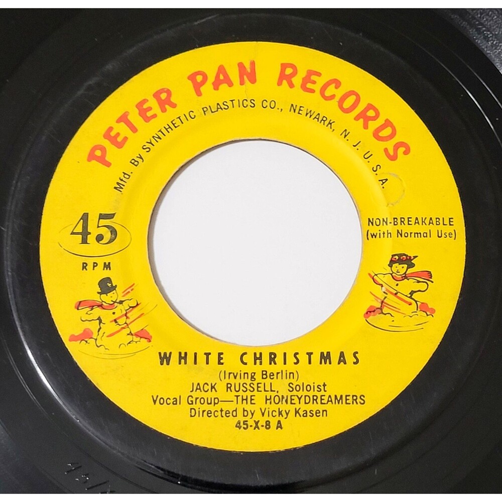 Peter Pan Orchestra ‎White Christmas / Adeste Fideles 45 RPM VG Christmas '55